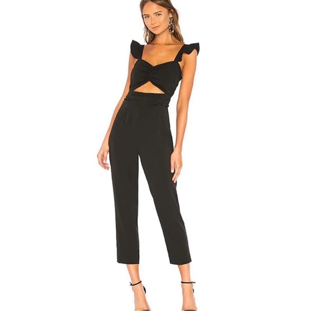 Lovers + Friends Black Cutout Jumpsuit Size XS